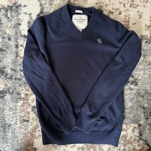 Abercrombie Navy V neck sweater